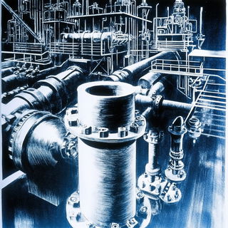 Copyveil Cities style, Midjourney V6.1: technical infrastructure blueprint schematics