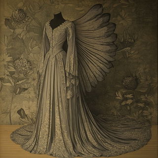 Botanerosion style, Midjourney V6.1: haute-couture fashion outfit