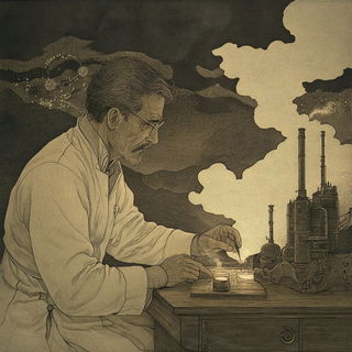 Botanerosion style, Midjourney V6.1: editorial illustration for popular scientific magazine cover