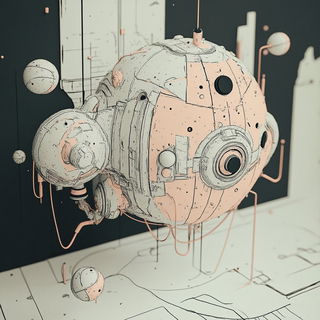 Coralwood Burin style, Midjourney V6.1: abstract 3D render