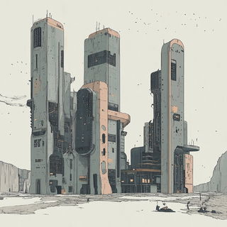 Coralwood Burin style, Midjourney V6.1: megacity with futuristic bioarchitecture