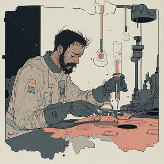 Coralwood Burin style, Midjourney V6.1: editorial illustration for popular scientific magazine cover