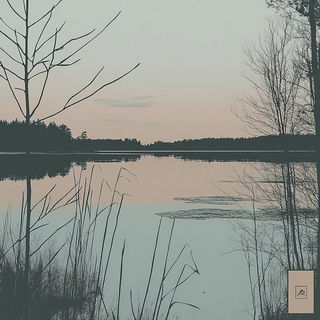Coralwood Burin style, Midjourney V6.1: realistic landscape photograph of quiet dawn