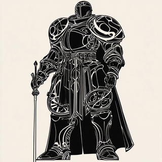 Celadon Cataclysm style, Midjourney V6.1: concept art character design of retropunk steam knight