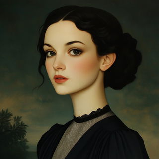 Zebra Voltage style, Midjourney V6.1: photographic portrait of female protagonist