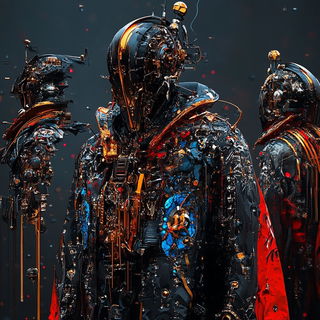 Sepiagraphic Transitus style, Midjourney V6.1: concept art character design of retropunk steam knight