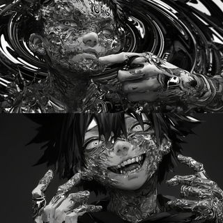Sepiagraphic Transitus style, Midjourney V6.1: black-and-white manga comic strip