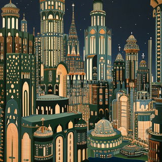 Chronocel style, Midjourney V6.1: megacity with futuristic bioarchitecture
