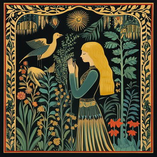 Chronocel style, Midjourney V6.1: retro fairy-tale illustration
