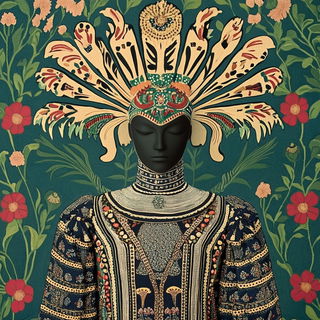 Chronocel style, Midjourney V6.1: haute-couture fashion outfit