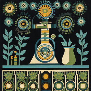 Chronocel style, Midjourney V6.1: editorial illustration for popular scientific magazine cover