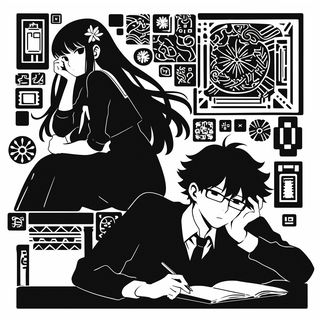 Chronocel style, Midjourney V6.1: black-and-white manga comic strip