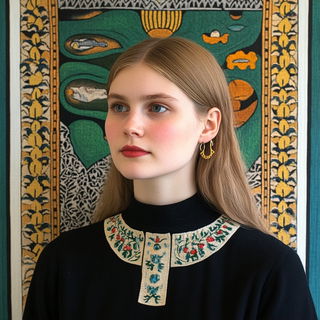 Chronocel style, Midjourney V6.1: photographic portrait of female protagonist