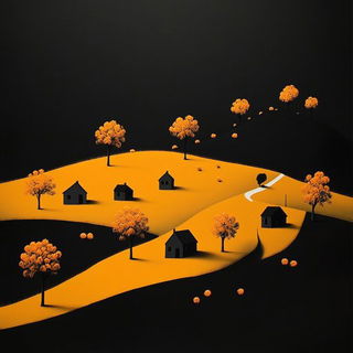 Foliage Migration style, Midjourney V6.1: traditional folk art