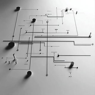 Foliage Migration style, Midjourney V6.1: technical infrastructure blueprint schematics