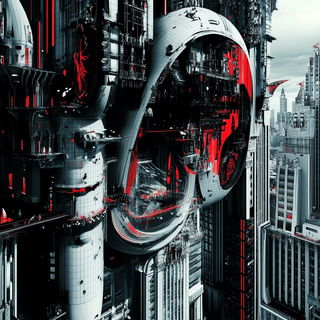 Refracture Highlands style, Midjourney V6.1: megacity with futuristic bioarchitecture