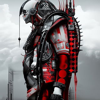 Refracture Highlands style, Midjourney V6.1: concept art character design of retropunk steam knight