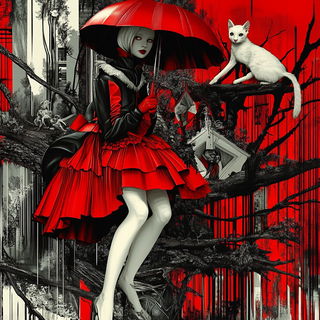 Refracture Highlands style, Midjourney V6.1: retro fairy-tale illustration