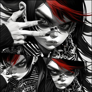 Refracture Highlands style, Midjourney V6.1: black-and-white manga comic strip