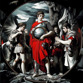 Refracture Highlands style, Midjourney V6.1: classical 18th-century oil painting