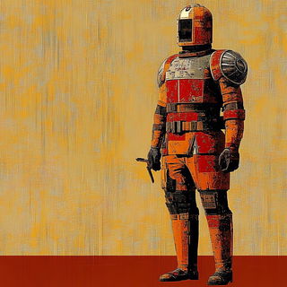 Inkstone Isobath style, Midjourney V6.1: concept art character design of retropunk steam knight