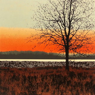 Inkstone Isobath style, Midjourney V6.1: realistic landscape photograph of quiet dawn