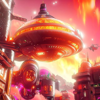 Gildcliff style, Midjourney V6.1: cinematic shot from sci-fi movie