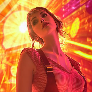 Gildcliff style, Midjourney V6.1: photographic portrait of female protagonist