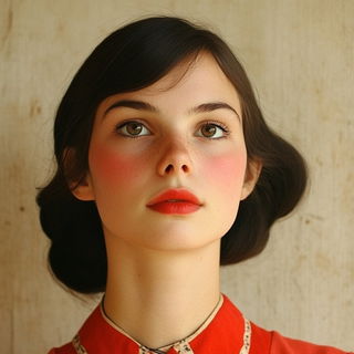 Quarry Relic style, Midjourney V6.1: photographic portrait of female protagonist