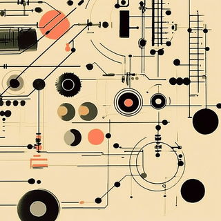 Quarry Relic style, Midjourney V6.1: technical infrastructure blueprint schematics