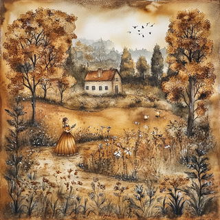 Sapphire Orthosphere style, Midjourney V6.1: traditional folk art