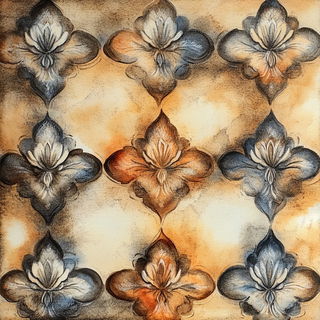 Sapphire Orthosphere style, Midjourney V6.1: creative pattern composition