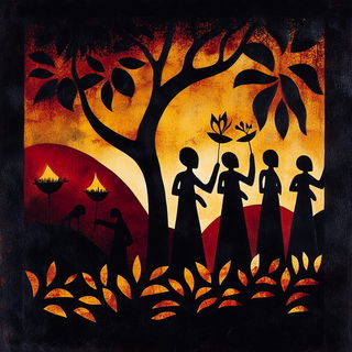Dioramyth style, Midjourney V6.1: traditional folk art