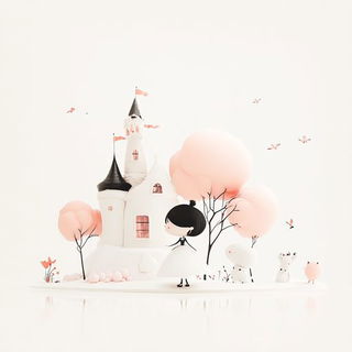Burinflare style, Midjourney V6.1: retro fairy-tale illustration