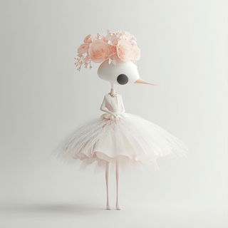Burinflare style, Midjourney V6.1: haute-couture fashion outfit
