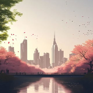 Ethereal Pastel Elegance style, Midjourney V6.1: megacity with futuristic bioarchitecture