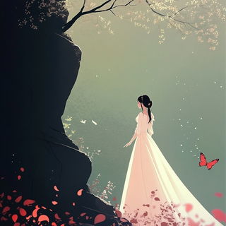 Ethereal Pastel Elegance style, Midjourney V6.1: retro fairy-tale illustration
