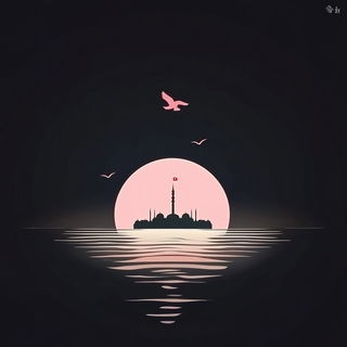 Ethereal Pastel Elegance style, Midjourney V6.1: bold minimalist logo design for Istanbul city municipal services