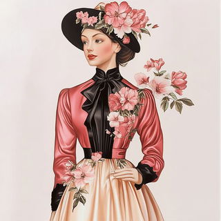Geometquette style, Midjourney V6.1: haute-couture fashion outfit