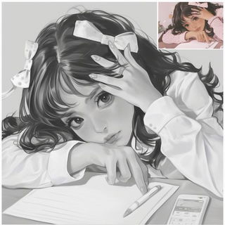Geometquette style, Midjourney V6.1: black-and-white manga comic strip