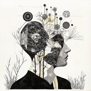 Chromabook style, Midjourney V6.1: editorial illustration for popular scientific magazine cover