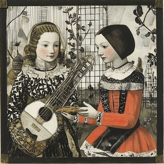 Chromabook style, Midjourney V6.1: classical 18th-century oil painting