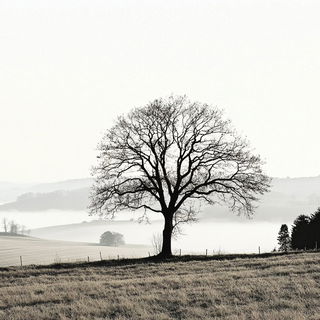 Chromabook style, Midjourney V6.1: realistic landscape photograph of quiet dawn