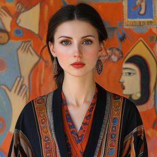 Mossbone Illustratics style, Midjourney V6.1: photographic portrait of female protagonist