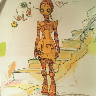 Minka Cloudcourt style, Midjourney V6.1: haute-couture fashion outfit