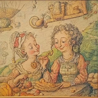 Minka Cloudcourt style, Midjourney V6.1: classical 18th-century oil painting