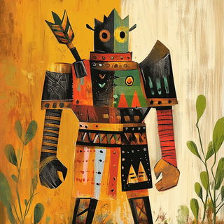 Cloudthread Puppetry style, Midjourney V6.1: concept art character design of retropunk steam knight