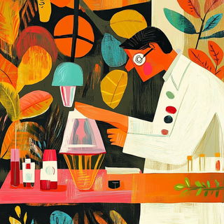 Cloudthread Puppetry style, Midjourney V6.1: editorial illustration for popular scientific magazine cover