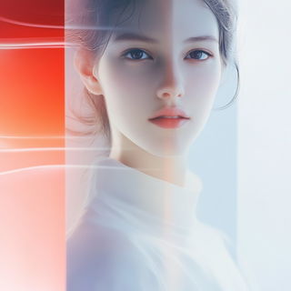 The Virellan Atelier style, Midjourney V6.1: photographic portrait of female protagonist