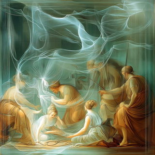 Sunscoured Tropic style, Midjourney V6.1: classical 18th-century oil painting